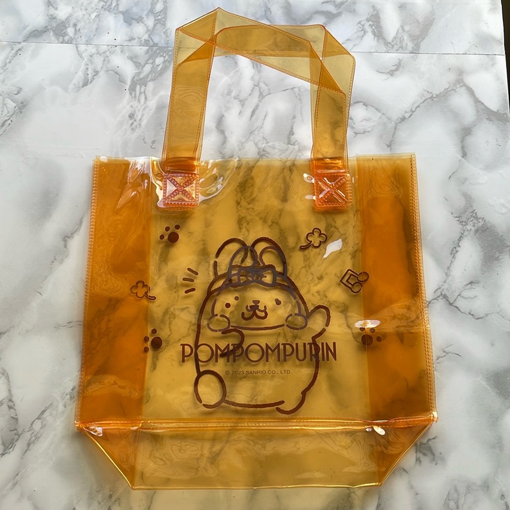 Taiwan Family Mart SANRIO 2023 POMPOM PURIN clear mini tote